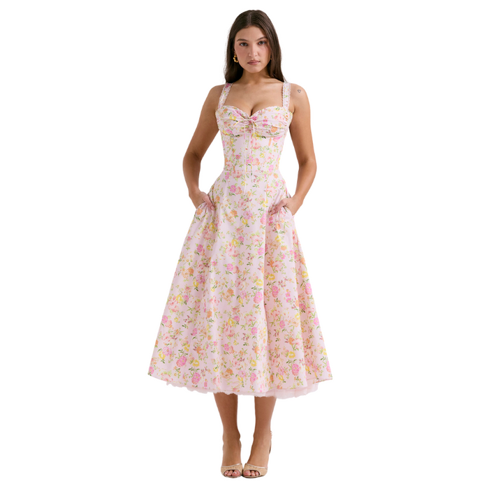 Peony Floral Printed Design Sundress