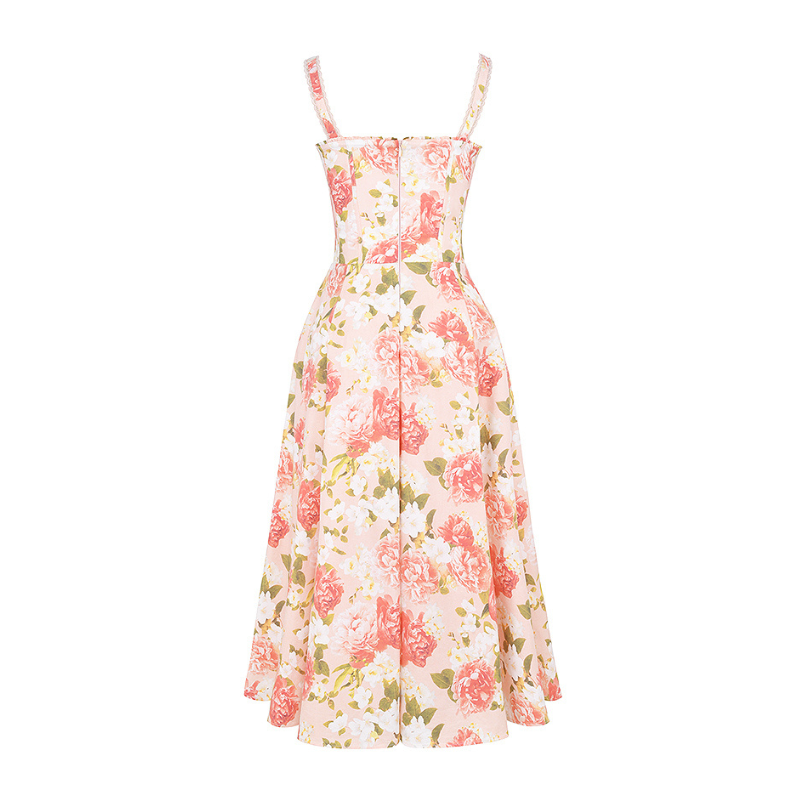 Peony Floral Printed Design Sundress