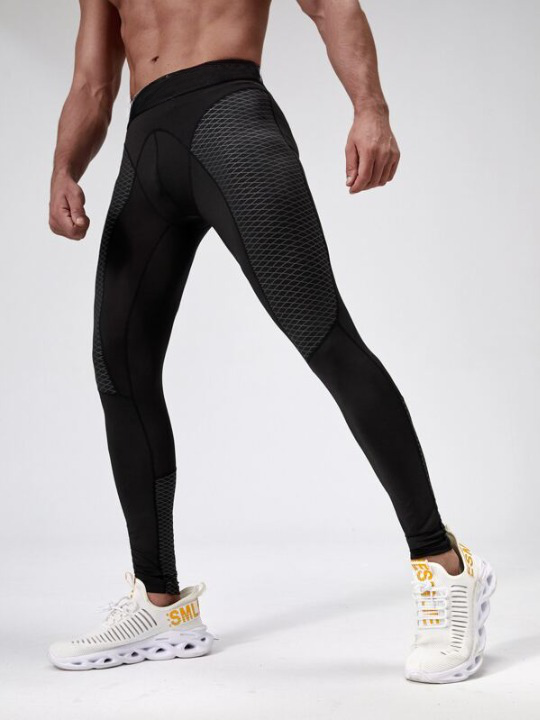 Letter Tape Sports Tights