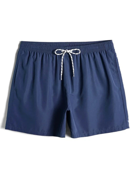 Drawstring Waist Solid Swim Trunks