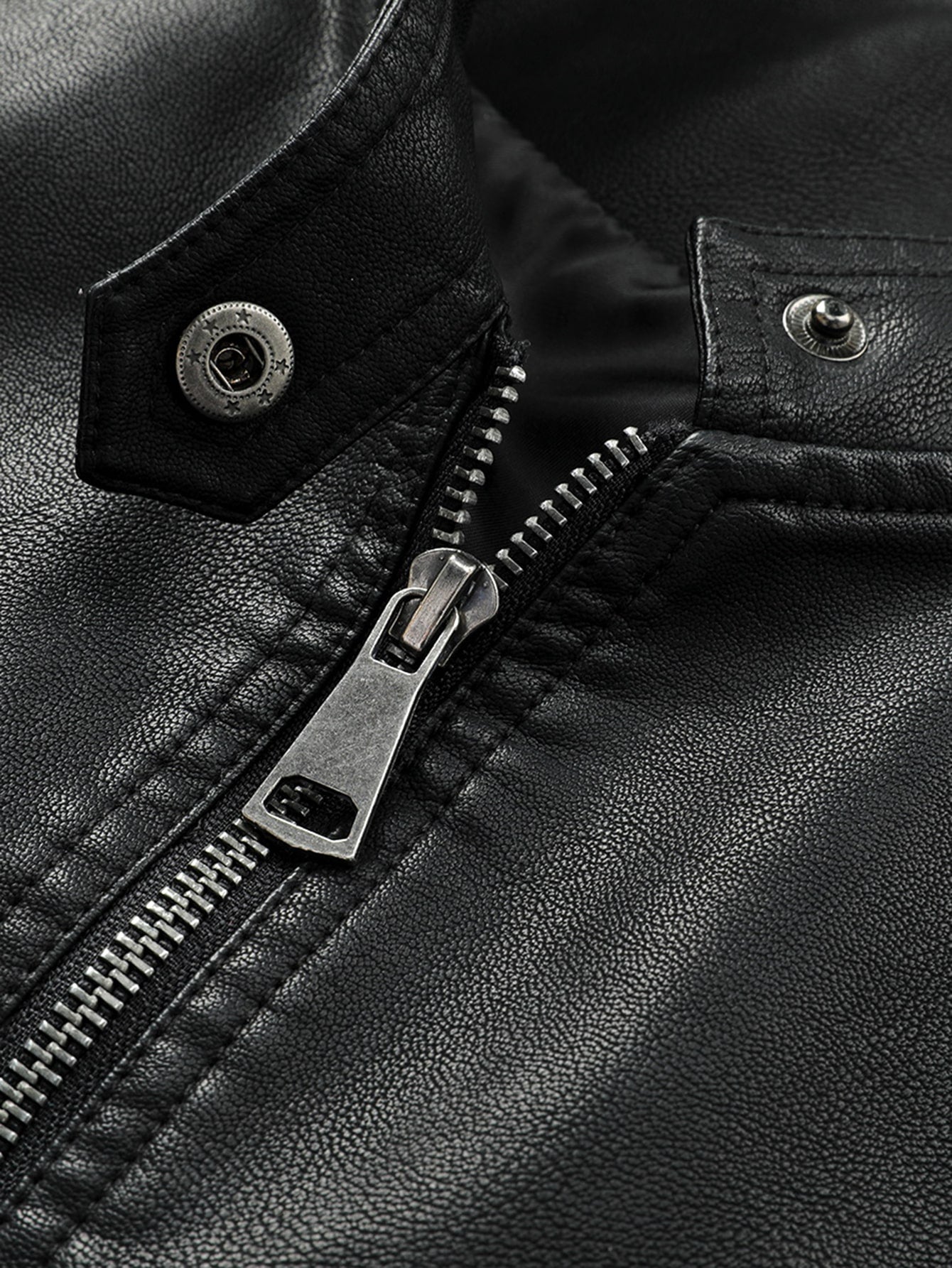 Solid Pattern Zip Up Jacket