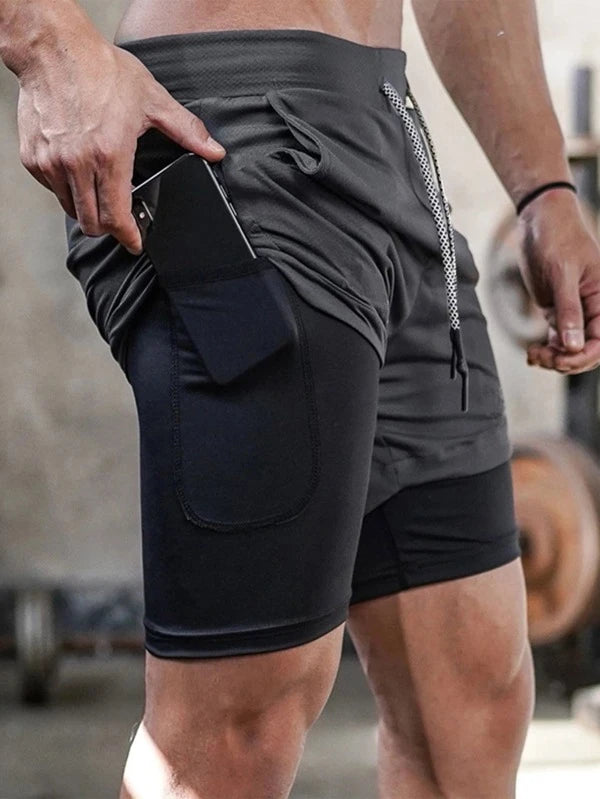 Phone Pocket Sports Shorts With Towel Loop