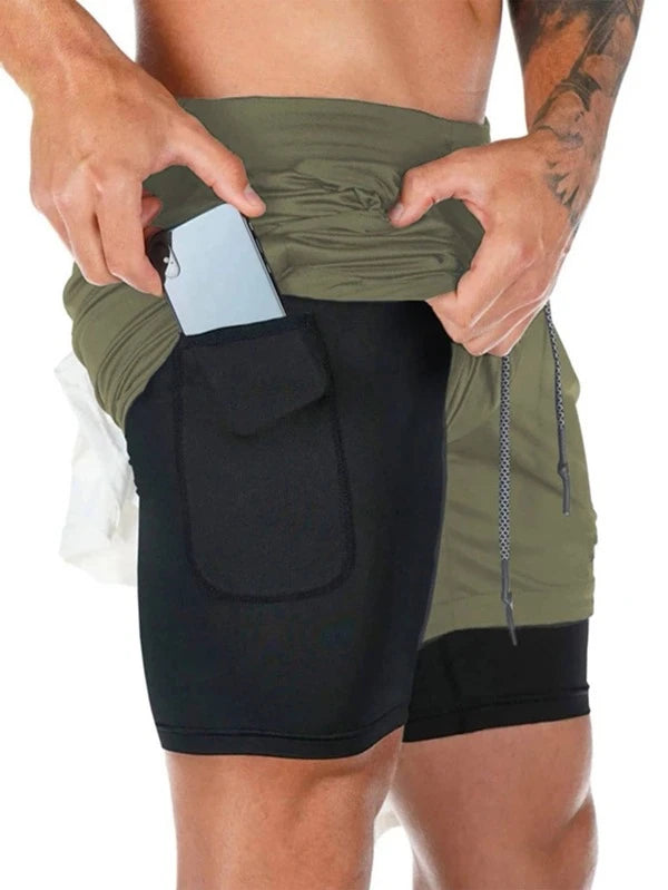 Phone Pocket Sports Shorts With Towel Loop