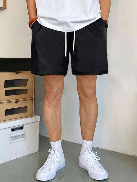 Slant Pocket Drawstring Shorts