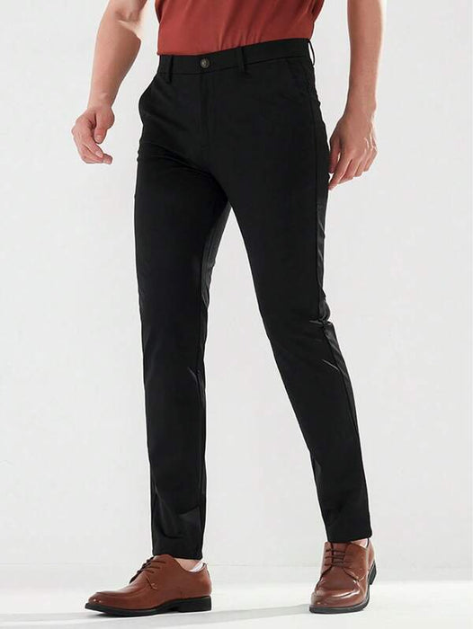 Solid Plain Pants With Pocket