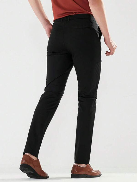 Solid Plain Pants With Pocket