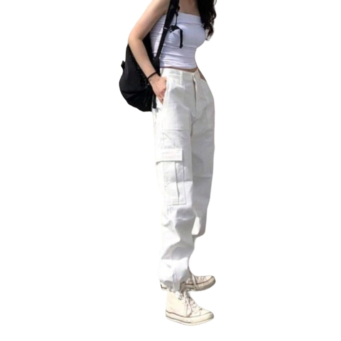 Adjustable Straight Leg Cargo Pants