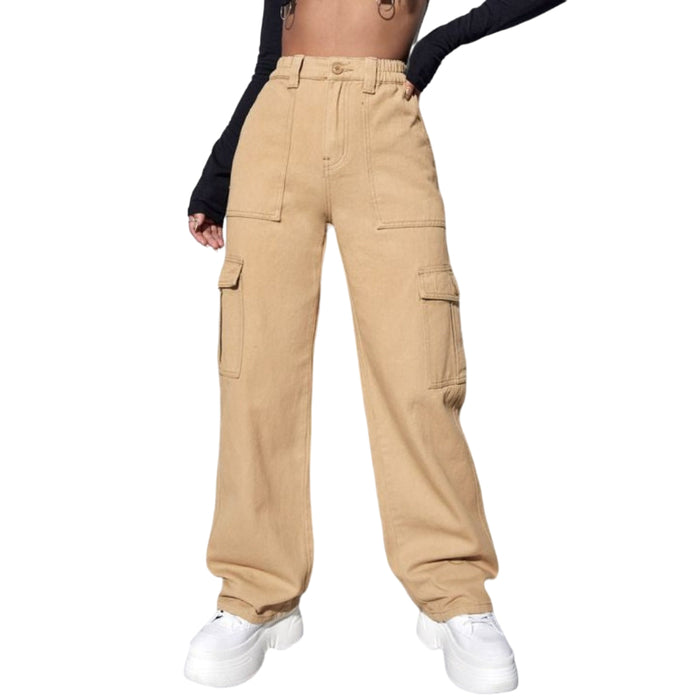 Adjustable Straight Leg Cargo Pants