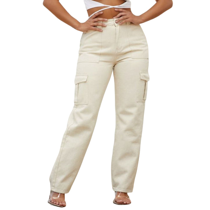 Adjustable Straight Leg Cargo Pants