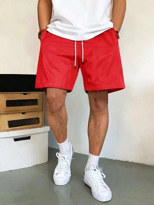 Slant Pocket Drawstring Shorts