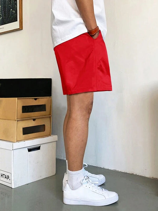 Slant Pocket Drawstring Shorts