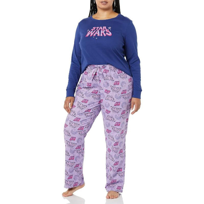 Flannel Pajama Two Piece Set With T Shirt