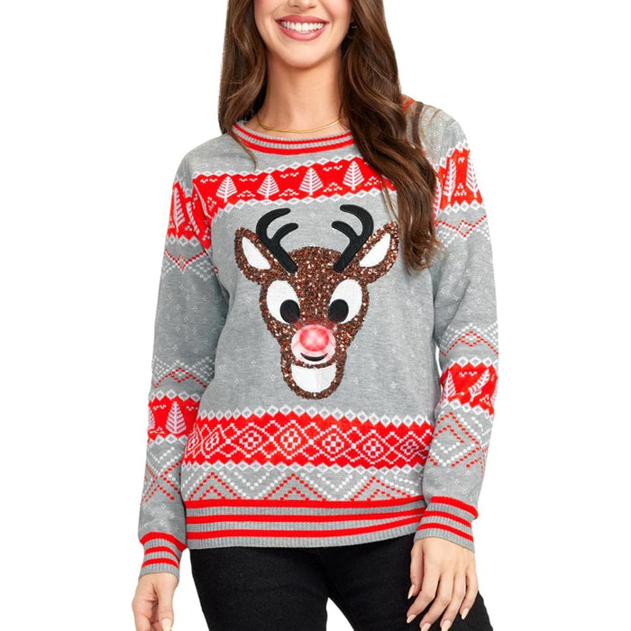 Winter Holiday Sweater With Decorative Design