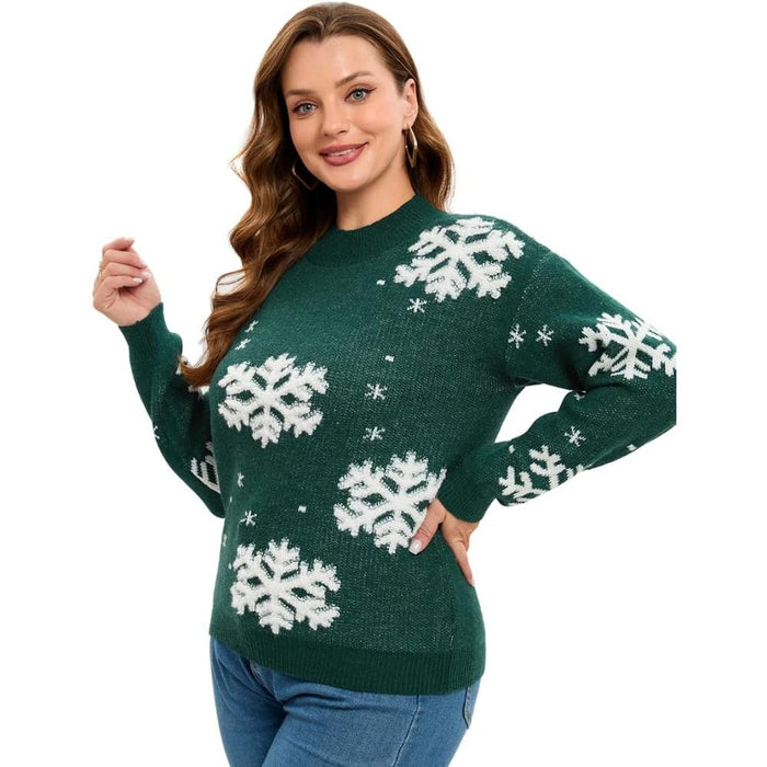 Whimsical Holiday Print Christmas Sweater