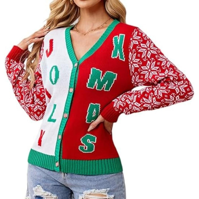 Cheerful Knitted Sweater For Festive Holiday Parties