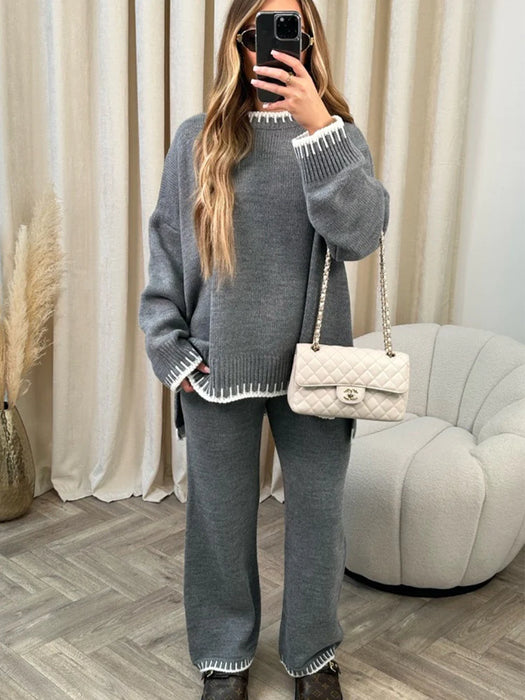 Knit Sweater And Pants Set