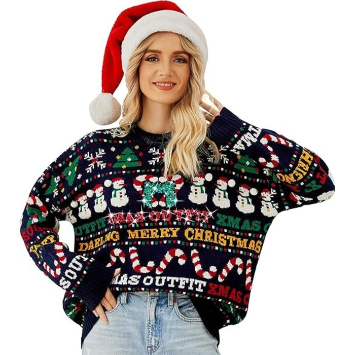 Cheerful Knitted Sweater For Festive Holiday Parties