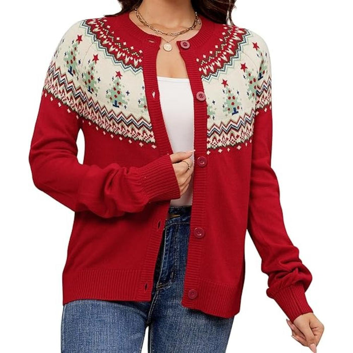 Cheerful Knitted Sweater For Festive Holiday Parties