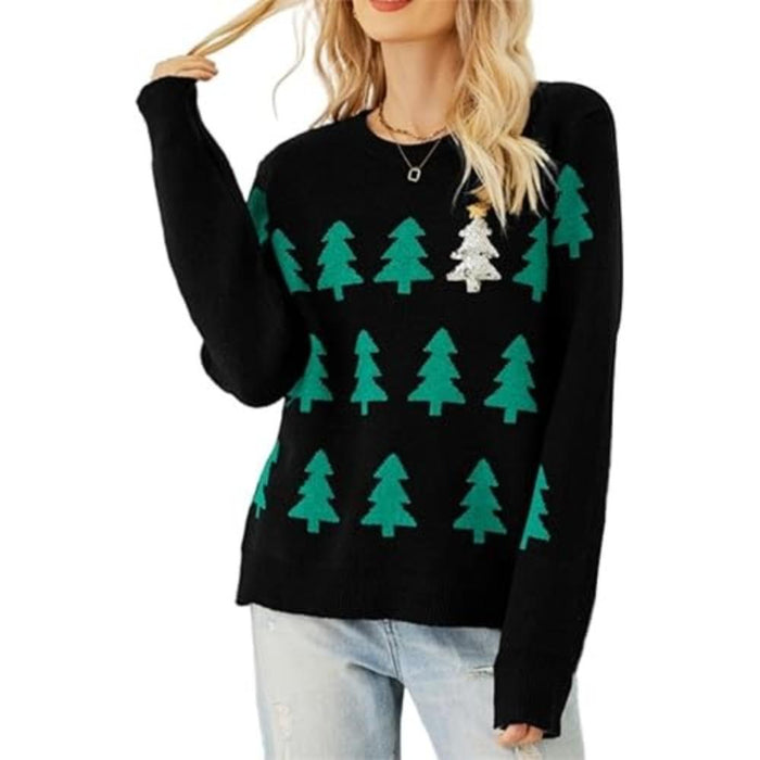 Cheerful Knitted Sweater For Festive Holiday Parties