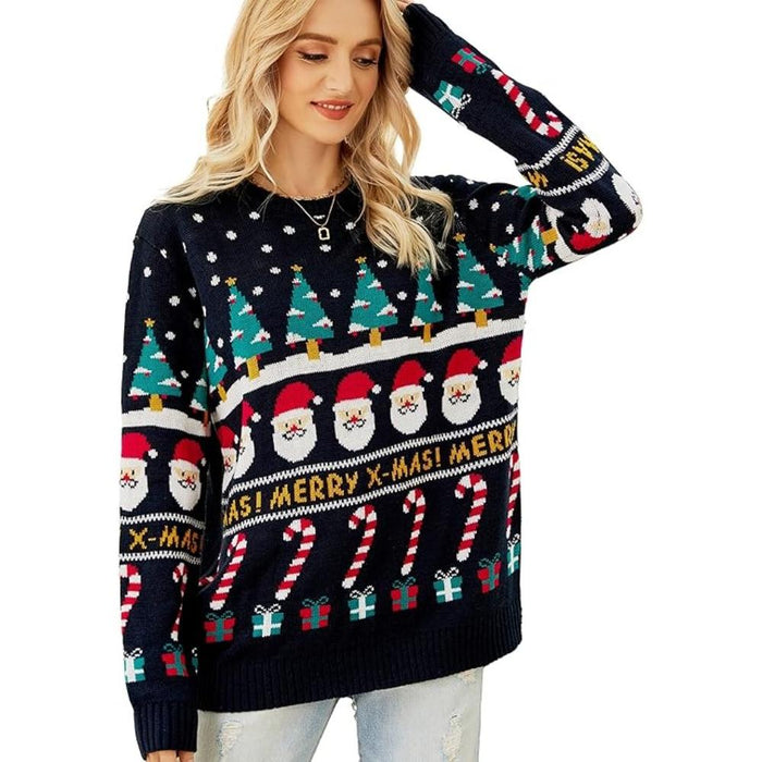 Cheerful Knitted Sweater For Festive Holiday Parties