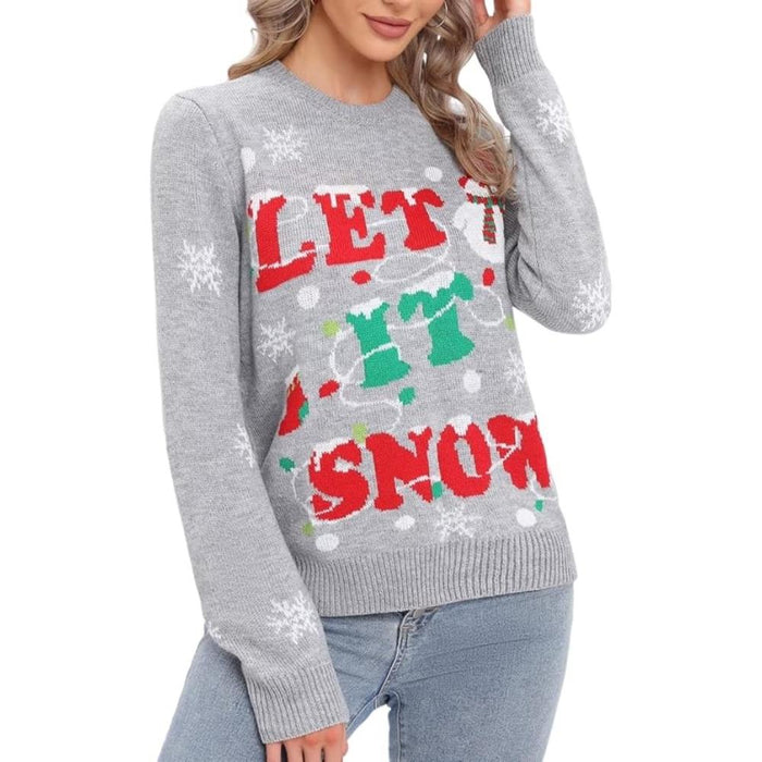 Cheerful Knitted Sweater For Festive Holiday Parties