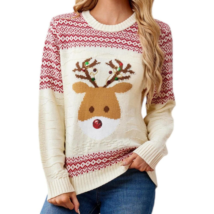 Cheerful Knitted Sweater For Festive Holiday Parties