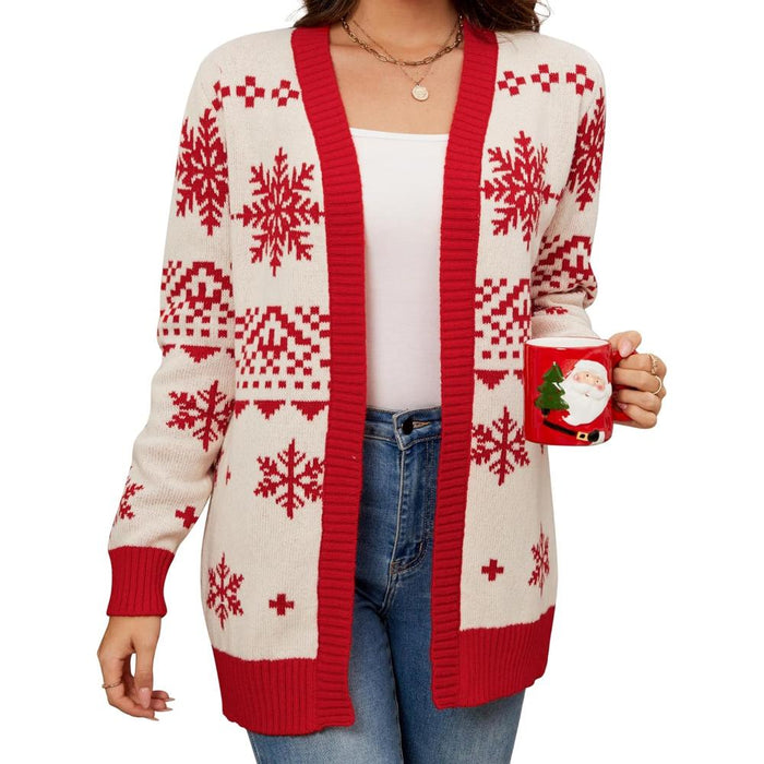 Cheerful Knitted Sweater For Festive Holiday Parties