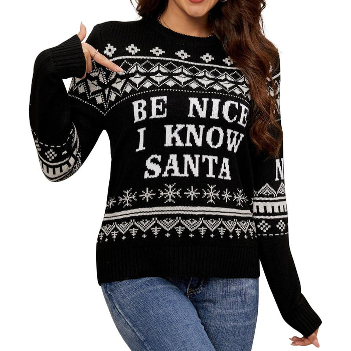 Cheerful Knitted Sweater For Festive Holiday Parties