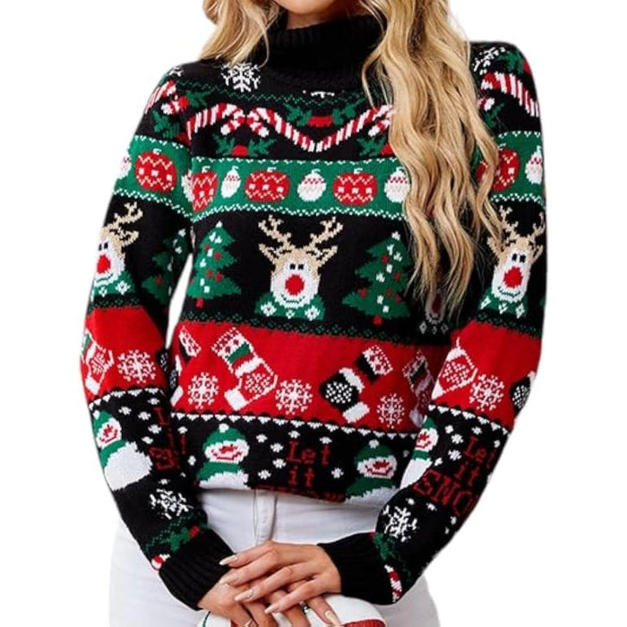 Cheerful Knitted Sweater For Festive Holiday Parties