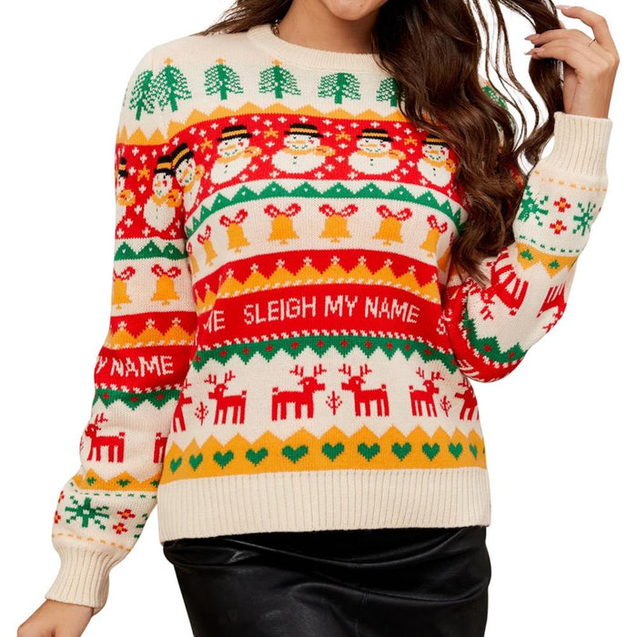 Cheerful Knitted Sweater For Festive Holiday Parties