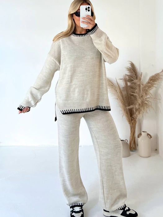 Knit Sweater And Pants Set