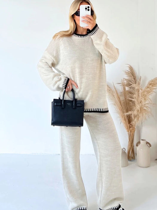 Knit Sweater And Pants Set