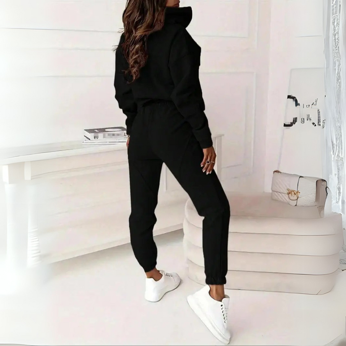 Two Piece Casual Zip Up Sweatshirt And Pants Set