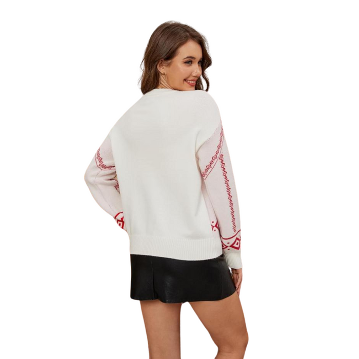 Cheerful Knitted Sweater For Festive Holiday Parties