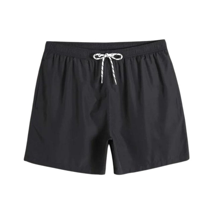 Drawstring Waist Solid Swim Trunks