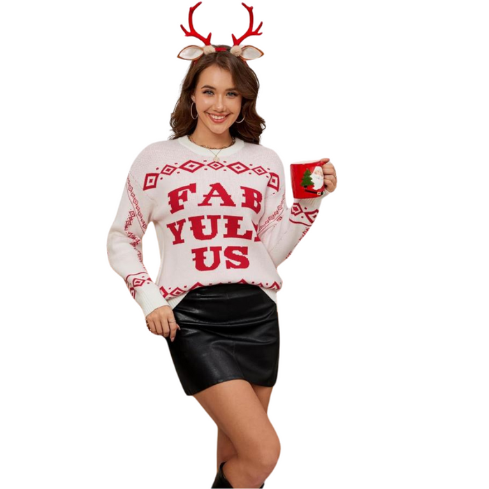 Cheerful Knitted Sweater For Festive Holiday Parties