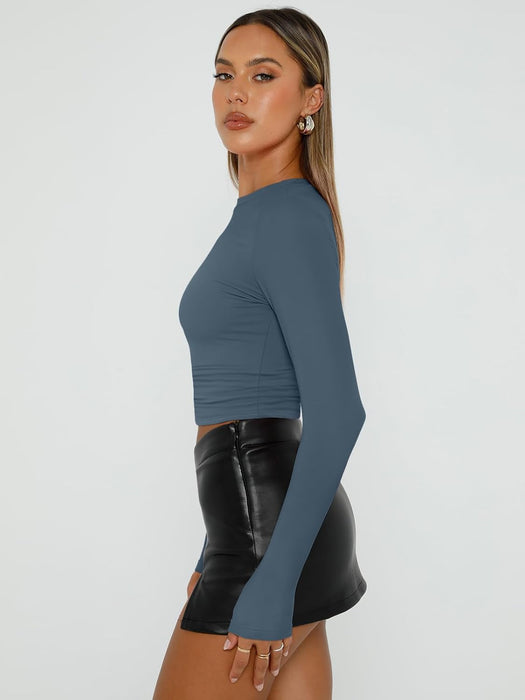 Long Sleeve Slim Fit Pullover Top