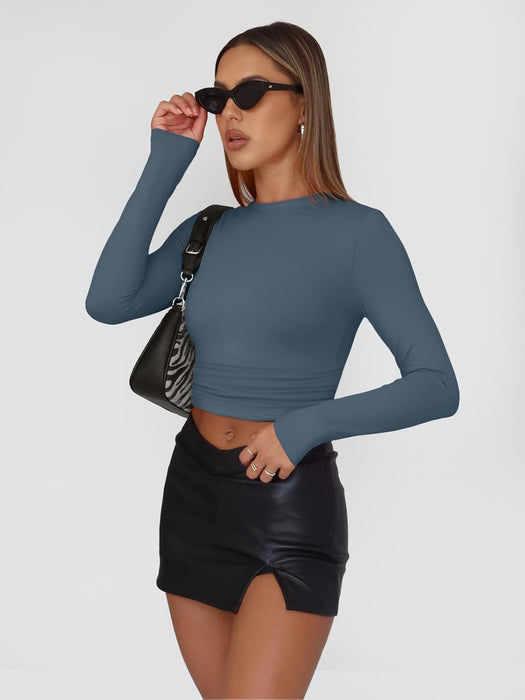 Long Sleeve Slim Fit Pullover Top