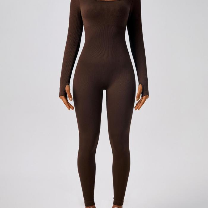 Seamless Full Length Long Sleeve Jumpsuit