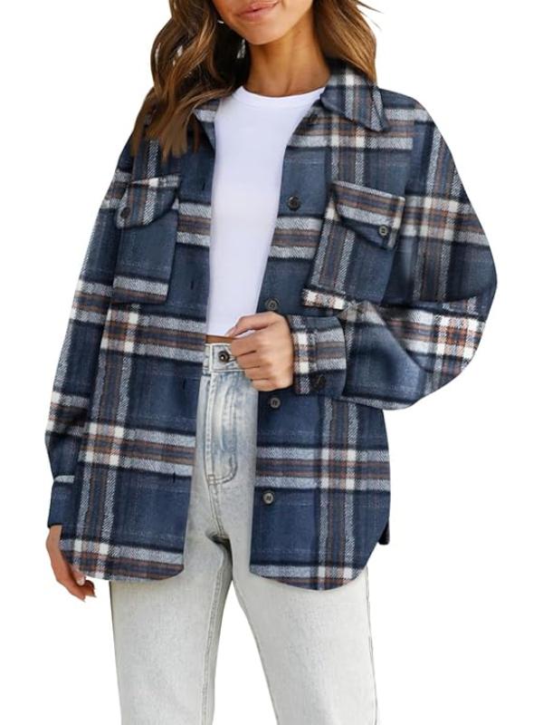 Women Checkered Pattern Jacket With Long Sleeves