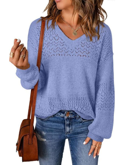 Casual Long Sleeve Knit Pullover Sweater