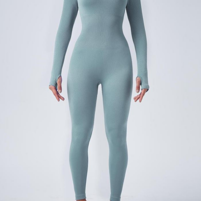 Seamless Full Length Long Sleeve Jumpsuit