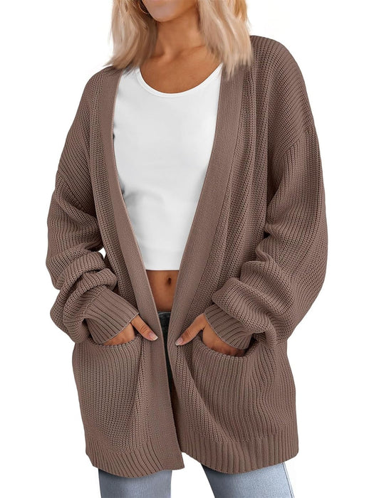 Cozy Oversized Knit Cardigan For Woman