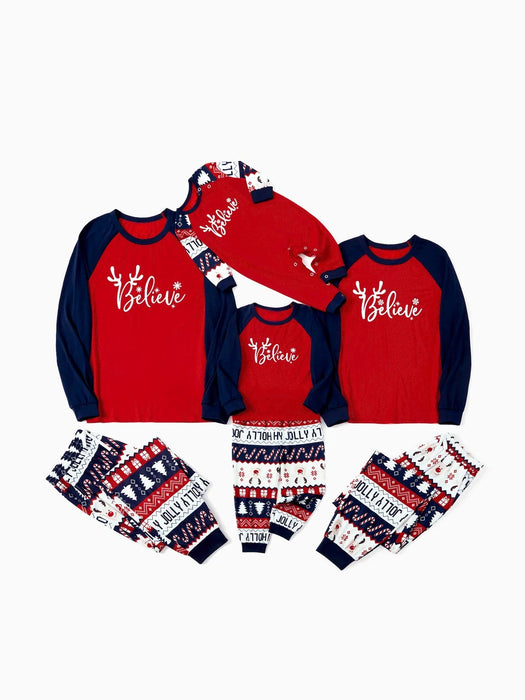 Believe Printed Family Matching Pajama Set