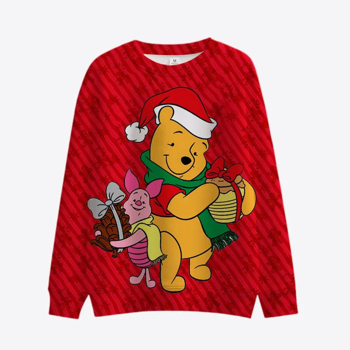 Cartoon Print Carnival Christmas Themed Pullover