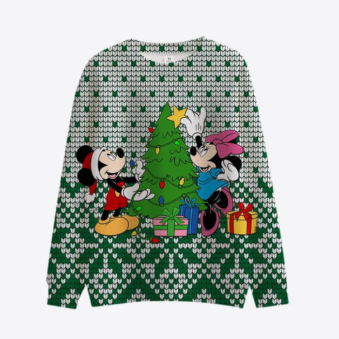 Carnival Christmas Themed Cartoon Print Pullover