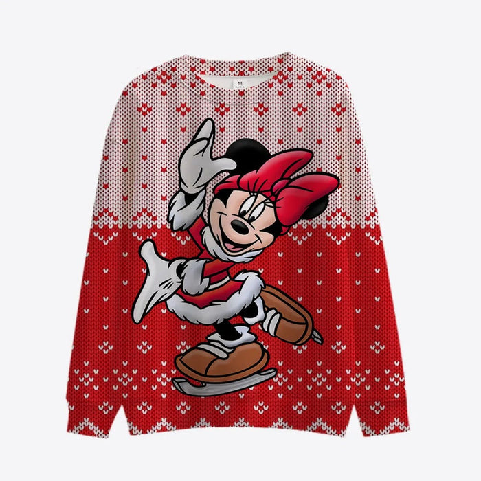 Carnival Christmas Themed Cartoon Print Pullover