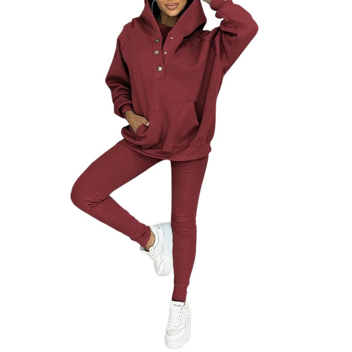 Casual Hoodie And Leggings Set