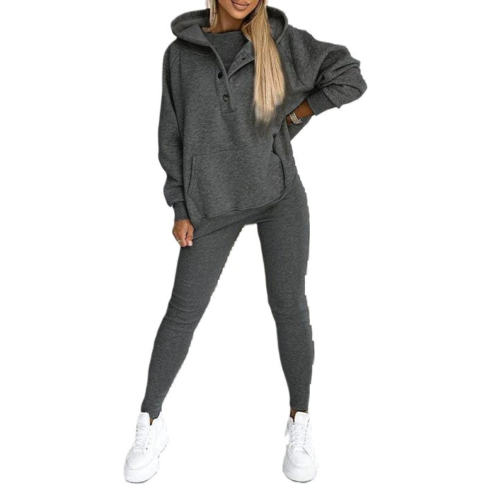 Casual Hoodie And Leggings Set