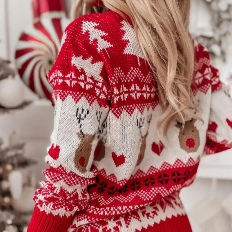 Casual Round Soft Christmas Sweater